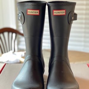 Hunter men’s original short Wellington rain boots